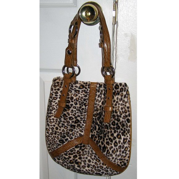 EUC Leopard Print Faux fur bag by SABINA NEW YORK - Picture 2 of 12
